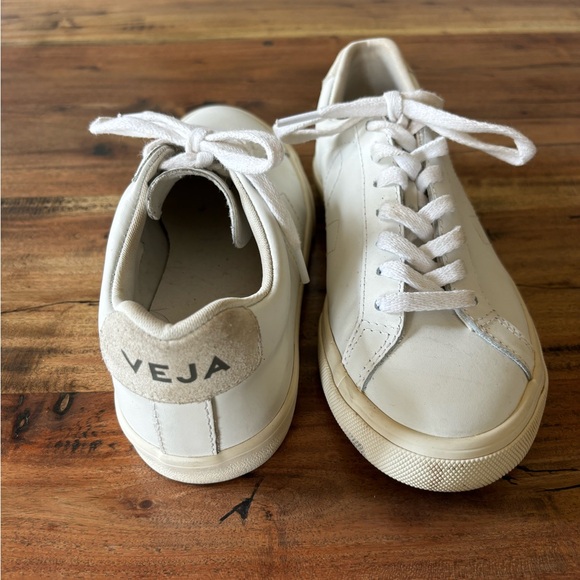 Veja Esplar White Leather Lace Up Shoes Sneakers Women's Size 7 - Picture 8 of 9